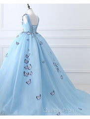 Ball Gown Evening Prom Dress Luxurious Dress Engagement Court Train Sleeveless V Neck Tulle With Pleats Appliques 2