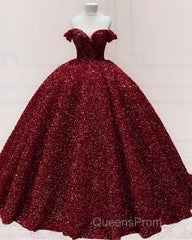 Ball Gown Sparkly Dress Off The Shoulder