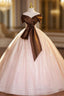 Ball Gown Tulle Sequins Off the Shoulder Quinceanera Dress