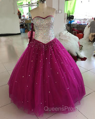 Ball Gowns Quinceanera Dress Crystal Beaded Sweetheart Bodice Corset