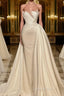 Beautiful Mermaid Wedding Gowns With Lace Long White Glitter Sleeveless