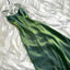 Beautiful A Line Spaghetti Straps Green Long Prom Dresses Evening Gowns