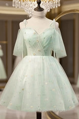 Beautiful Beads Tulle Sweetheart Neckline Ball Gown Homecoming Dress