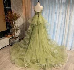 Beautiful Light Green Sweetheart Layers Princess Formal Gown, Green Tulle Long Party Dress Evening Prom Dress
