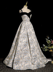 Beautiful Satin Sweetheart Off Shoulder Evening Prom Dress, A-Line Satin Evening Dress