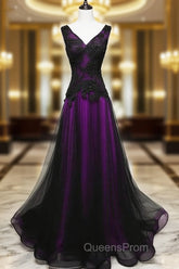 Tulle Long Evening Prom Dress, Elegant Party Womens Dress