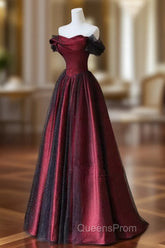 Black and Red Long Evening Prom Dress Evening Gown