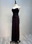 Black And Red Straps Simple Long Classy Dress, Black And Red Classy Evening Dress Classy Prom Dress