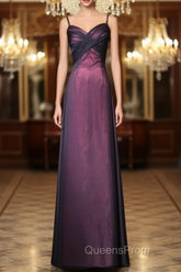 Black and Red Sweetheart Long Evening Dress, Straps Long Evening Prom Dress