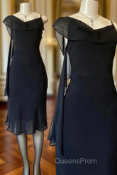 Black Chiffon Evening Prom Dress Party Dress New Evening Dress