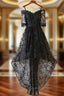BLACK LACE EVENING Dress BLACK LACE HIGH LOW Evening Prom Dress
