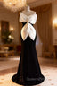 Black Mermaid Velvet One Straps Evening Prom Dress