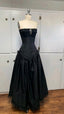 Black Strapless Vintage Classy Long Classy Prom Dress Classy Evening Dress