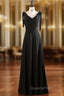 Black Straps Pleats Pearls Evening Prom Dress