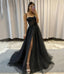 Black Sweetheart Neck Tulle Long Classy Prom Dress,Black Tulle Classy Evening Dress,Sparkle Sweetheart Classy Prom Classy Evening Gown