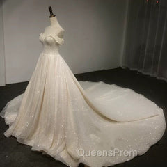 Bling Bling Wedding Dress Sequins Off Shoulder