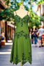 Green A line Evening Prom Dress Spaghetti Straps Evening Dress Chiffon Evening Dress