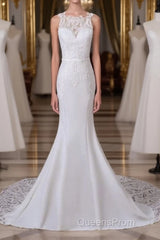 Precious Spaghetti Strap Lace Mermaid Wedding Dress