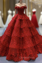 Burgundy Tulle Lace Appliques Off the Shoulder Evening Prom Dress With Beading