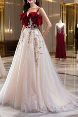 Burgundy Velvet Lace Long Evening Prom Dress, A-Line Off Shoulder Evening Dress