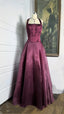 Burgundy Red Vintage Elegant Shiny Beaded Long Tulle Ball Gown Classy Evening Dress Party Dress
