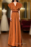 Burnt Orange Satin Multi-Way Bridesmaid Dress