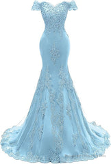 Womens V Neckline Mermaid Lace Long Prom Gown