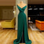 Dark Green Evening Dresses, Mermaid Long Fairy Prom Dresses