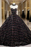 Champagne Gold Sequins Sweetheart Quinceanera Dress