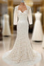 Champagne Mermaid Long Sleeves Mother Of The Bride Dress
