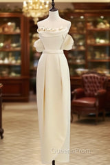 Champagne Satin Strapless Wedding Dress