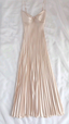 Champagne Spaghetti Straps Long Classy Prom Dress Pleated Classy Evening Dress