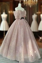 Champagne Tulle Long Evening Prom Dress ,Tulle Lace Evening Dress