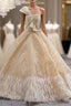 Champagne Tulle Sequins Beading Strapless Evening Prom Dress