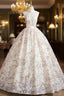 Champagne Tulle Sequins Halter Quinceanera Dress