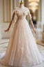 Champagne Tulle Sequins Off the Shoulder Butterfly Evening Prom Dress
