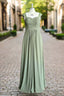 Charming Cap Sleeves Chiffon Long A Line Bridesmaid Dresses for Women Formal Dresses
