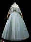 Charming Princess Light Green Tulle with Lace Flowers Evening Prom Dress, Light Green Party Dress