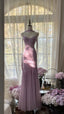 Charming Purple Chiffon Beaded Mermaid Long Classy Prom Dress