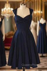 Cheap Short Blue Chiffon homecoming Dress