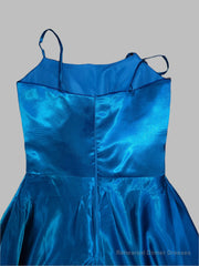 Chic A-Line Tie Straps Long Satin Prom Party Dress With Split