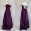 Chic Ball Gown Strapless Grape Tulle Classy Evening Dress Long Classy Prom Dress