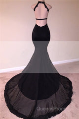 Chic Black Open Back Lace Evening Prom Dress Sleeveless See Through Tulle Evening Gown