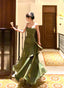 Chic Green Straps Sweetheart Long Classy Dress, Green Classy Prom Dress Classy Evening Dress