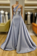 Chic Halter Beadings Long Evening Dress With Detachable Skirt