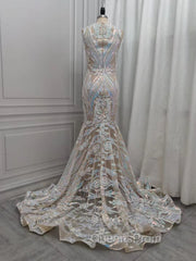 Classic Mermaid Lace Floor-Length Evening Prom Dress On Sale