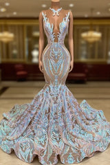 Classic Mermaid Lace Floor-Length Evening Prom Dress On Sale