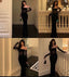 Classy Mermaid Spaghetti Straps Black Satin With Tops Lace Long Classy Prom Dress Trendy Party Dress For Women