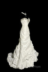 Classy Mermaid Sweetheart Taffeta Ivory Long Wedding Dress Bridal Dress