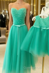 Custom Made A Line Sweetheart Neck Sleeveless Short Evening Prom Dress, Bridesmaid Dress, Wedding Party Dress, Flower Girl Dress